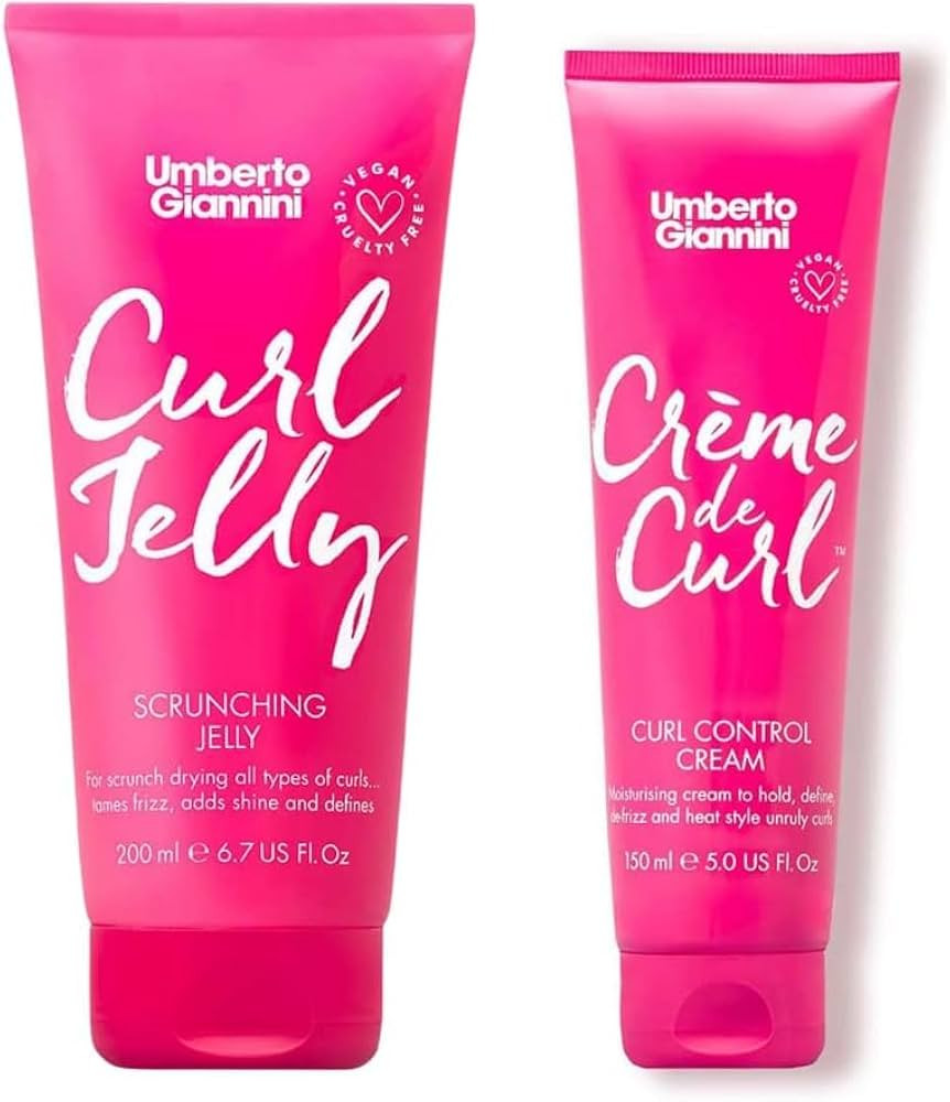 Umberto Giannini Curl Jelly Scrunching Jelly & Creme De Curl Control Cream Duo for Curly or Wavy ... | Amazon (US)
