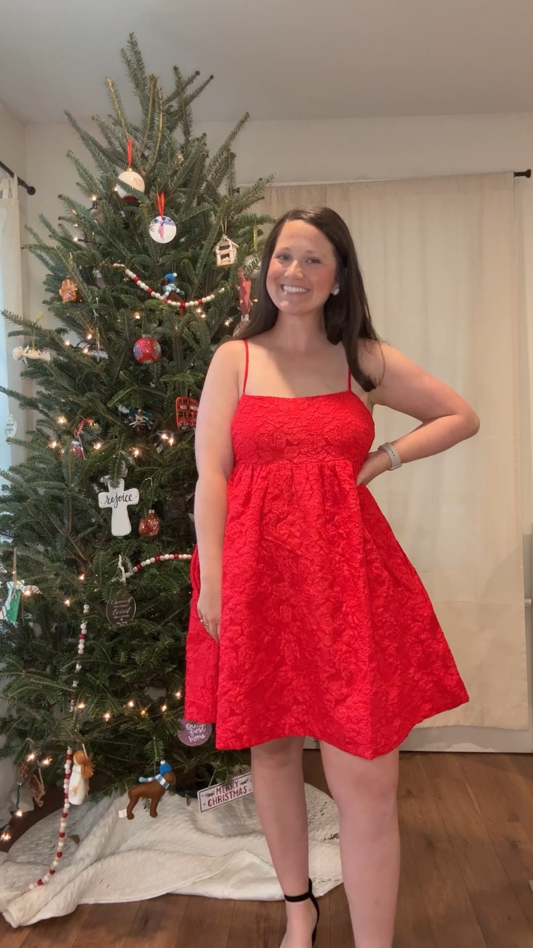 Red dress. Perfect for the holidays!