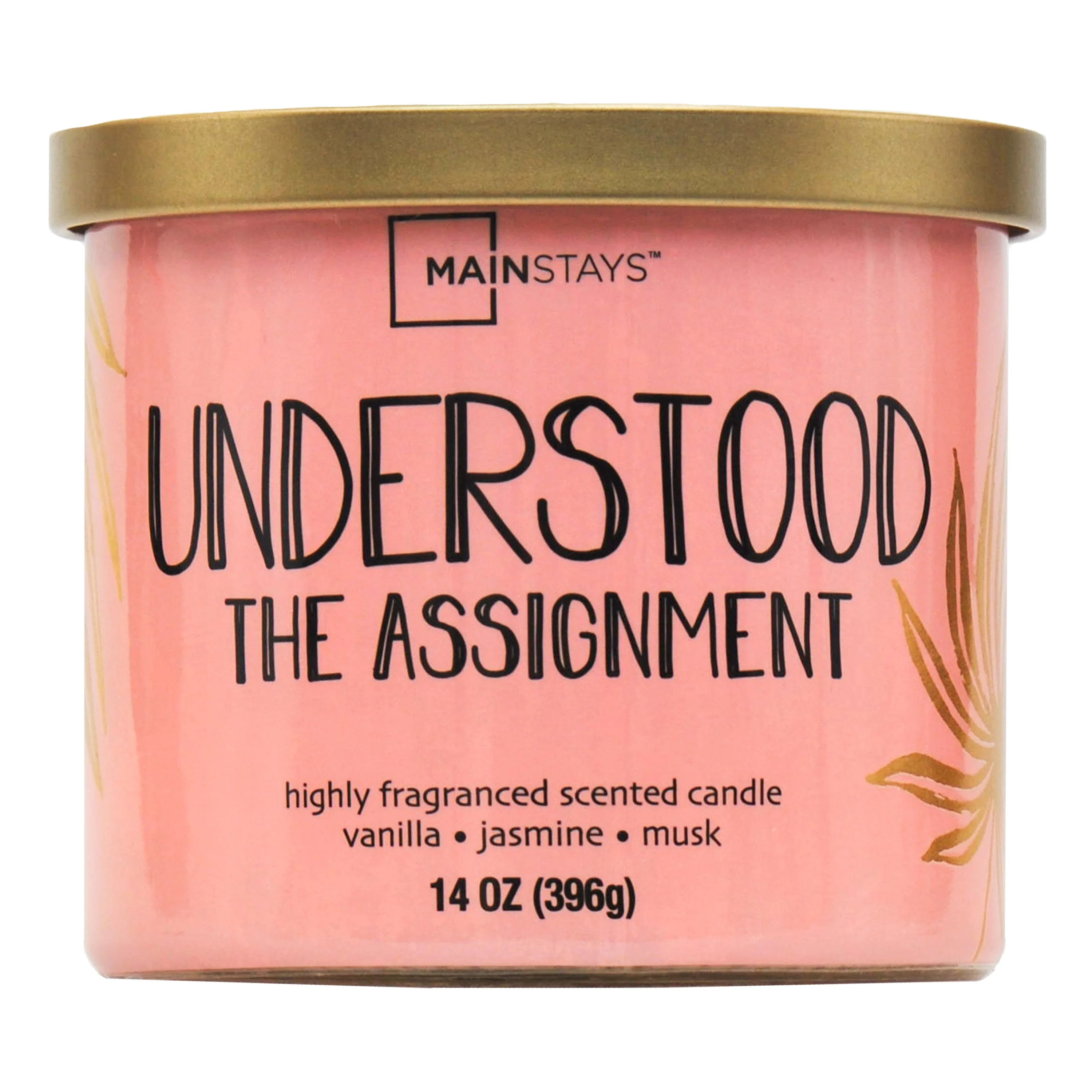 Mainstays 14 Ounce 3 Wick Candle Understood The Assignement Wrap | Walmart (US)