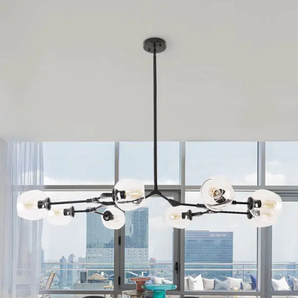 Pendent 8 - Light Dimmable Sputnik Modern Linear Chandelier | Wayfair North America
