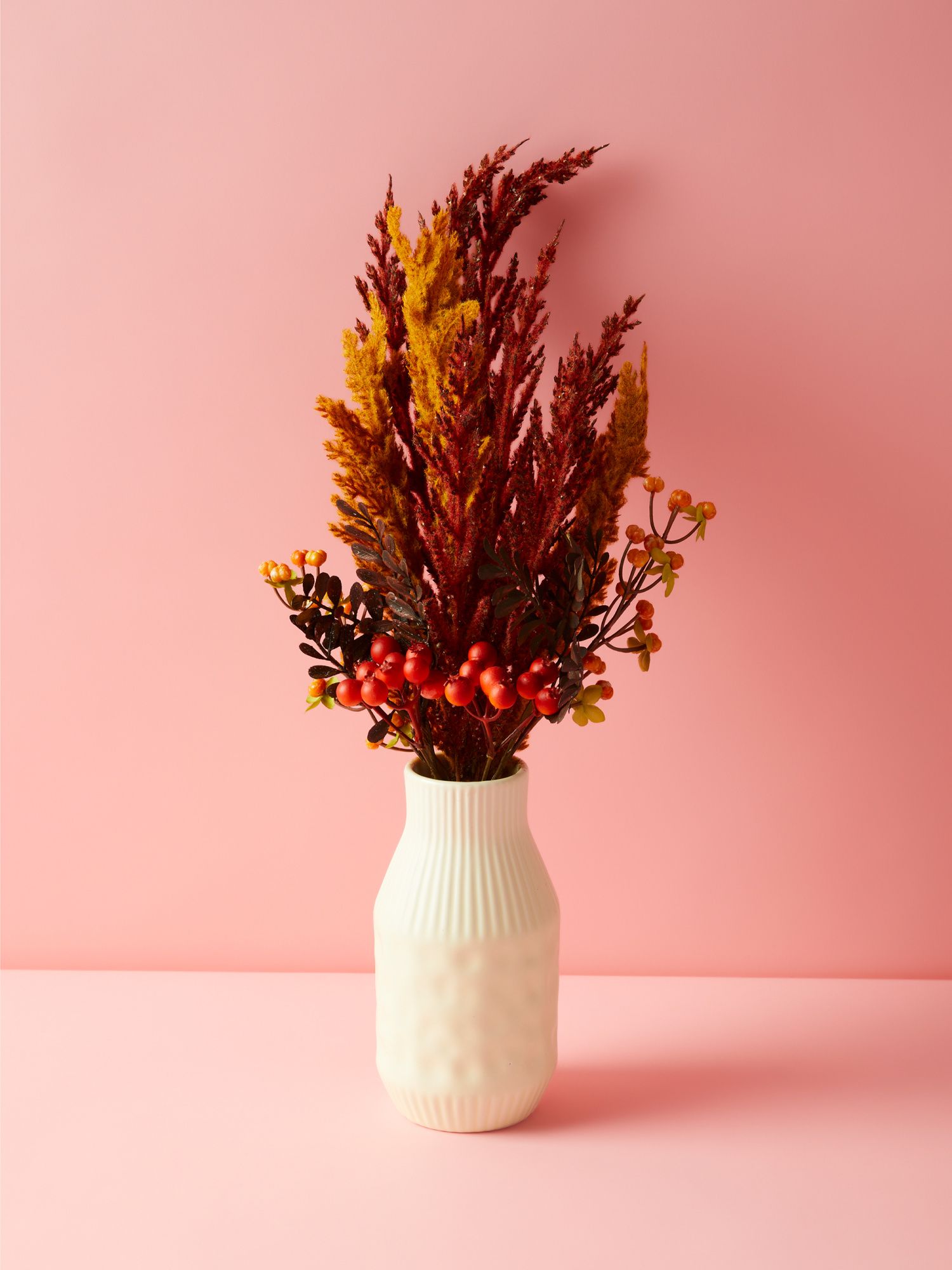22in Artificial Pampas Arrangement In Ceramic Vase | Fall Decor | HomeGoods | HomeGoods