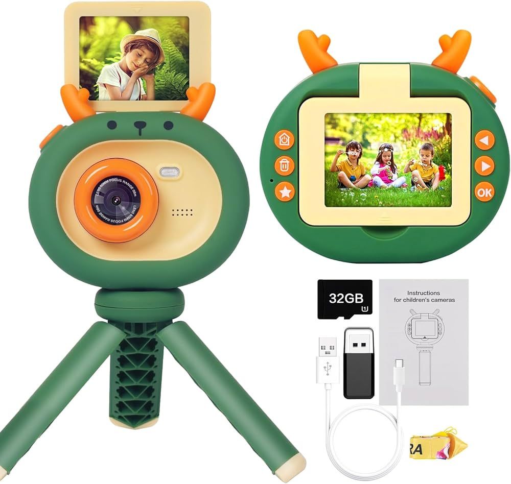 Kids Digital Camera Toddler Camera HD 1080P Video Camera for Kids Age 3-12 Kids Selfie Camera wit... | Amazon (US)