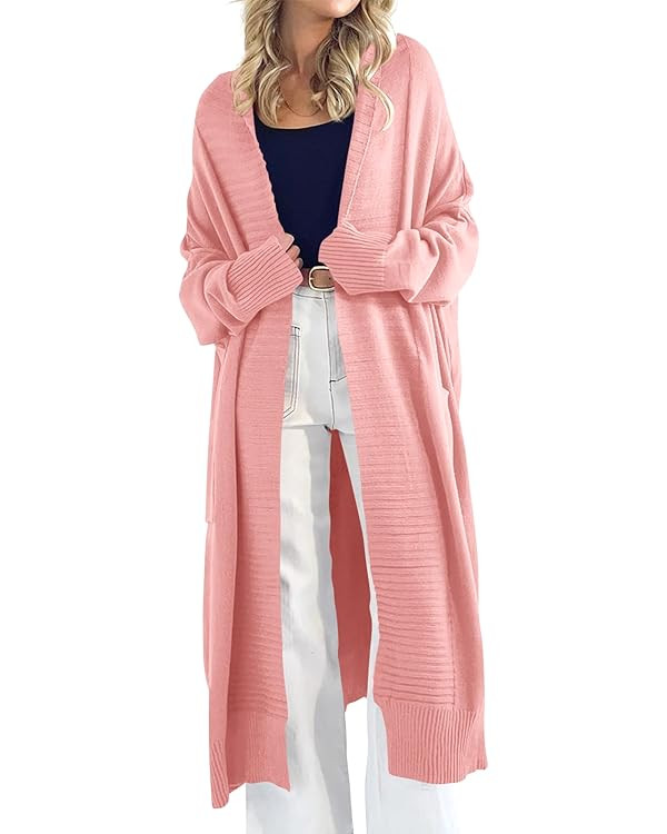 Danedvi Womens Long Cardigan Sweaters 2025 Fall Chunky Knit Oversized Slouchy Open Front Warm Coa... | Amazon (US)