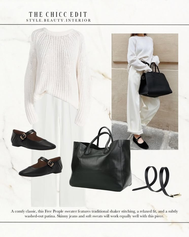 Outfit idea 💡 Shop the look 

#sweater #flats #totebag #pants #belt 

#LTKOver40 #LTKWorkwear #LTKootd