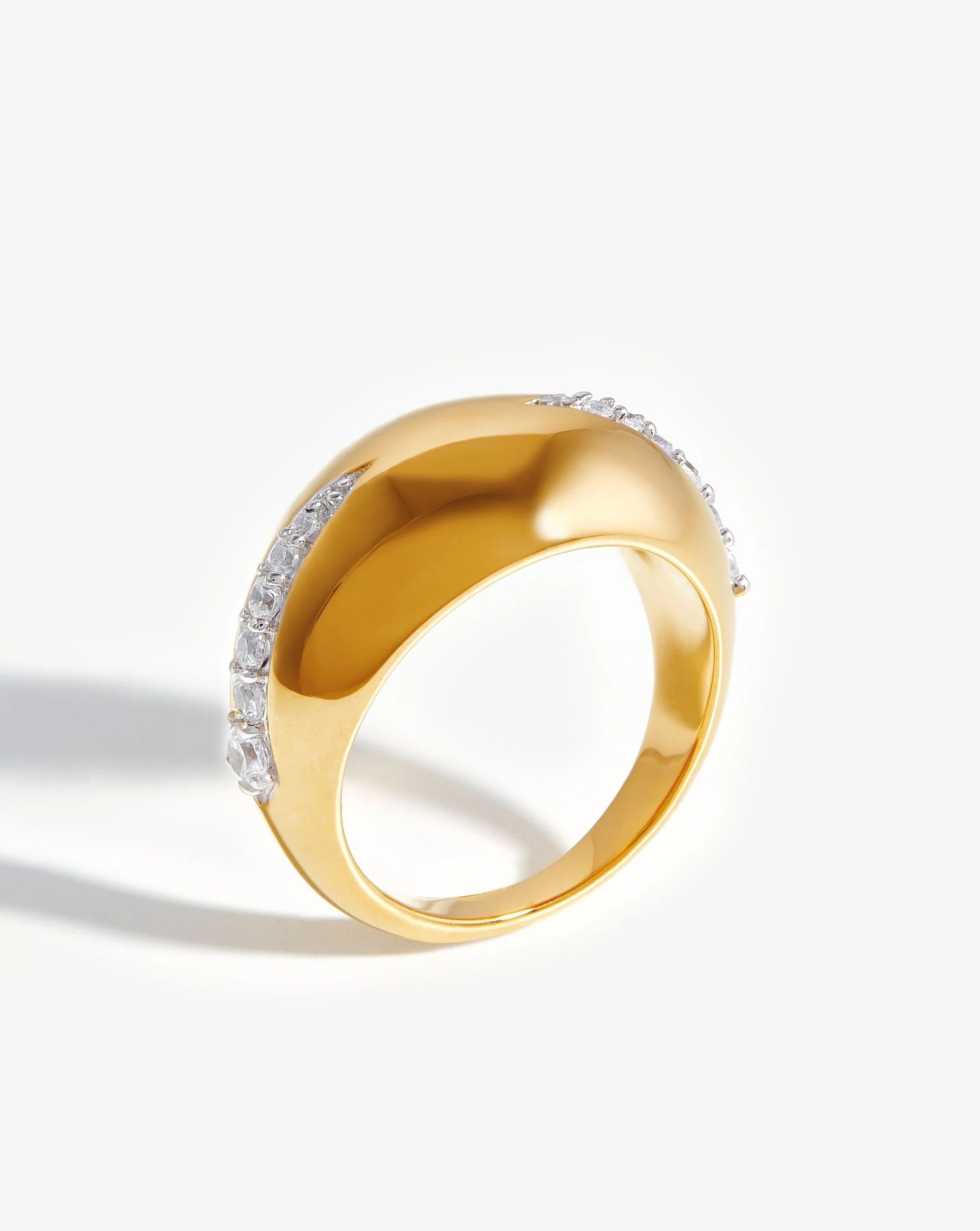 Dome Pave Ring | 18ct Gold Plated/Cubic Zirconia | MIssoma UK