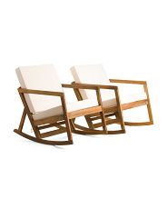 Set Of 2 Outdoor Acacia Wood Rocking Chairs | Home | T.J.Maxx | TJ Maxx