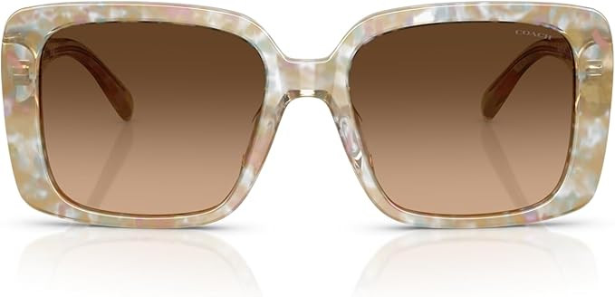 Coach Women's Hc8424f Low Bridge Fit Square Sunglasses | Amazon (US)