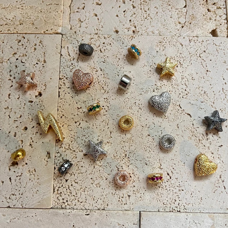 Forte Jewelry, Gold Forte Beads, Gold Plated, Gold Plated Spacer Beads, Gold Pony Beads, 3mm Hole... | Etsy (US)