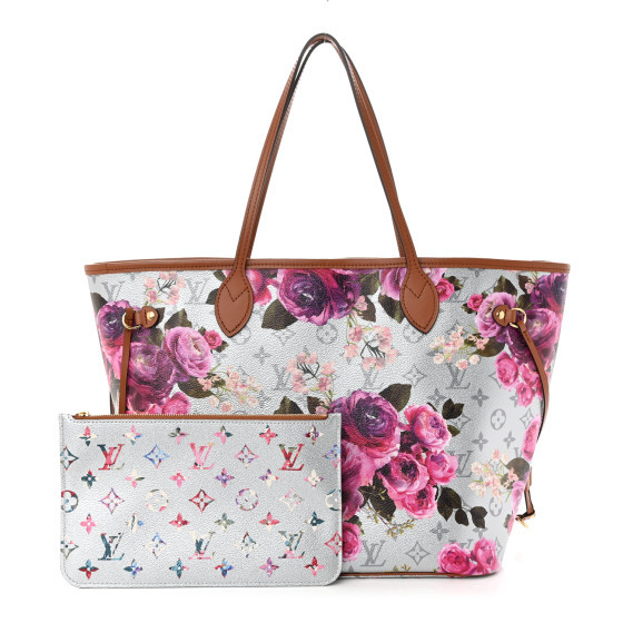 Metallic Monogram LV Garden Neverfull MM Silver | FASHIONPHILE (US)