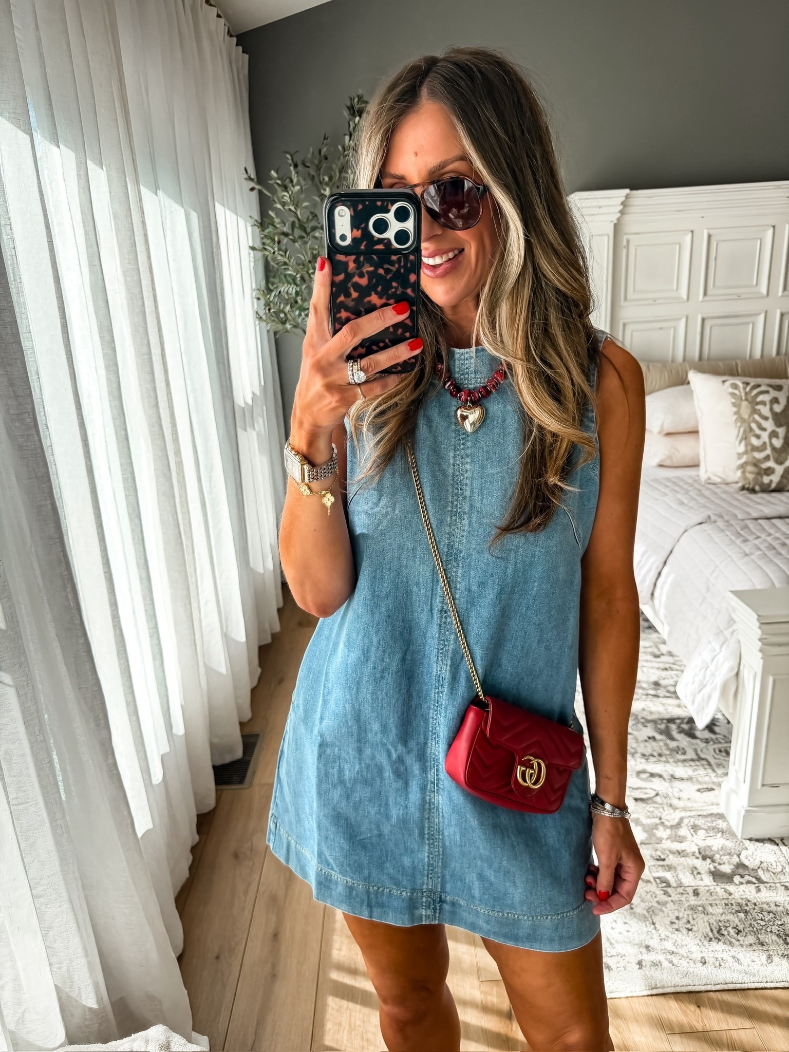 The easiest denim dress moment 💙This is one of those throw on and go pieces that still looks styled. I love the relaxed fit and how you can dress it up with fun accessories like this or keep it simple for everyday

denim dress, casual outfit idea, throw on and go, everyday style, effortless look, summer outfit, themominstyle 

#LTKOver40 #LTKSeasonal #LTKootd