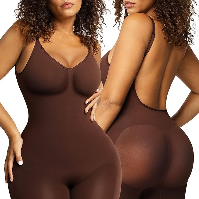 Popilush Shapewear Bodysuit for Women Tummy Control Seamless Backless Body Shaper for Dresses | Amazon (US)