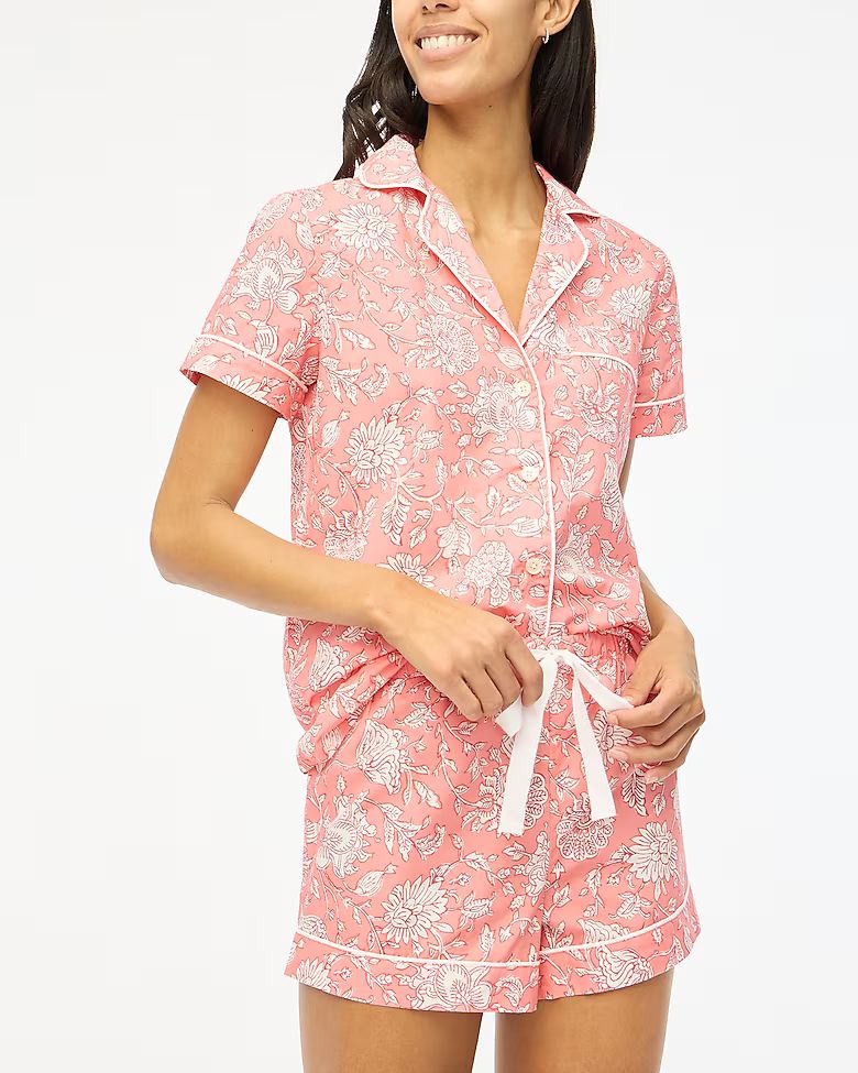 Cotton short pajama set | J.Crew Factory
