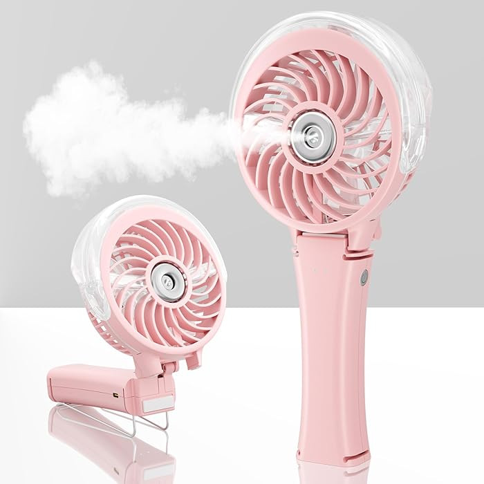 HandFan Upgraded Portable Handheld Misting Fan, Rechargeable Personal Mister Fan, Spray Water Mis... | Amazon (US)