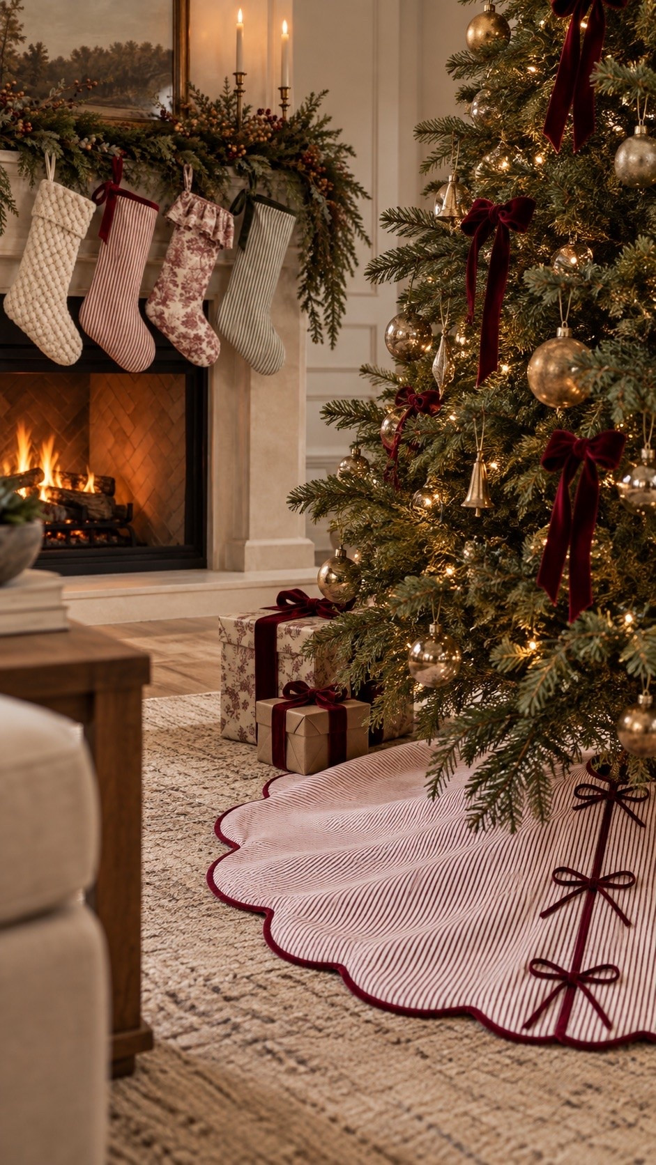 Tree skirts to match the $20 stockings at Walmart? Say less! ✨

#LTKSeasonal #LTKHome