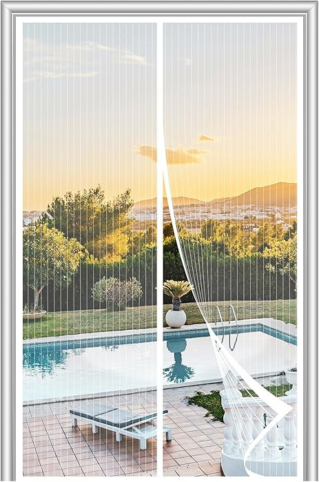 METAONLY Magnetic Screen Door Mesh Fits 30" x 80" Door - Curtain Size 32" x 82", Works for Patio,... | Amazon (US)