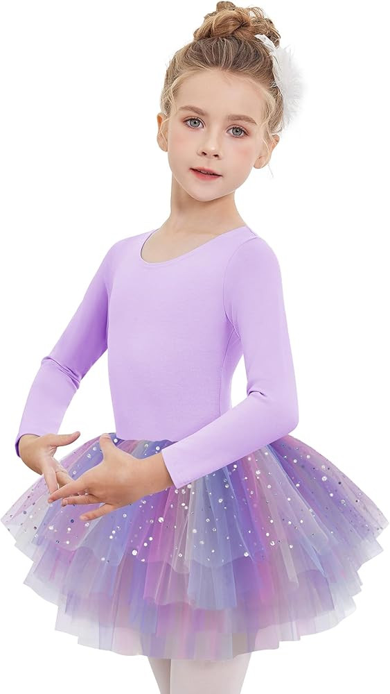 Zaclotre Girls Ballet Leotards, Long Sleeve | Amazon (US)