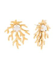 cultured freshwater pearls
14 karat gold plated brass
post back closure
imported
style #:1001203294
 | TJ Maxx