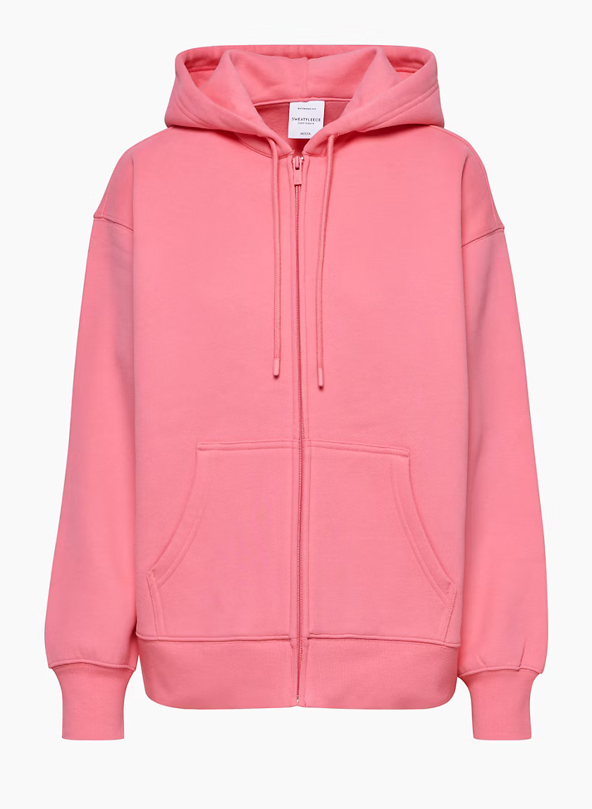 COZY FLEECE BOYFRIEND ZIP HOODIE | Aritzia