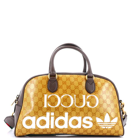 x adidas Duffle Bag GG Coated Canvas Medium | Rebag