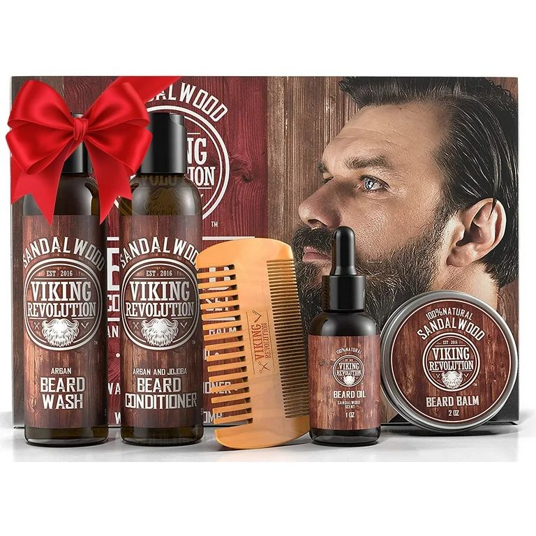 Viking Revolution - Beard Care Kit with Beard Wash & Conditioner, Oil, Balm and Comb - Christmas ... | Walmart (US)