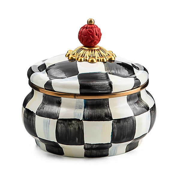 MacKenzie-Childs Courtly Check Squashed Pot | MacKenzie-Childs