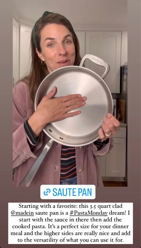 This is my FAVORITE pan - perfect for pasta Monday’s and using as a one all pan. Cooking your noodles and then adding the sauce and veggies and meat! Perfect if you need a little bit of depth to a dish 🍝

#LTKhome #LTKGiftGuide #LTKHoliday