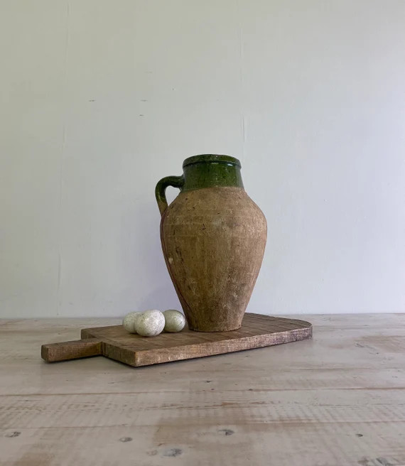 Large Turkish Antique Oil Storage Pot Green Terracotta - Etsy UK | Etsy (UK)