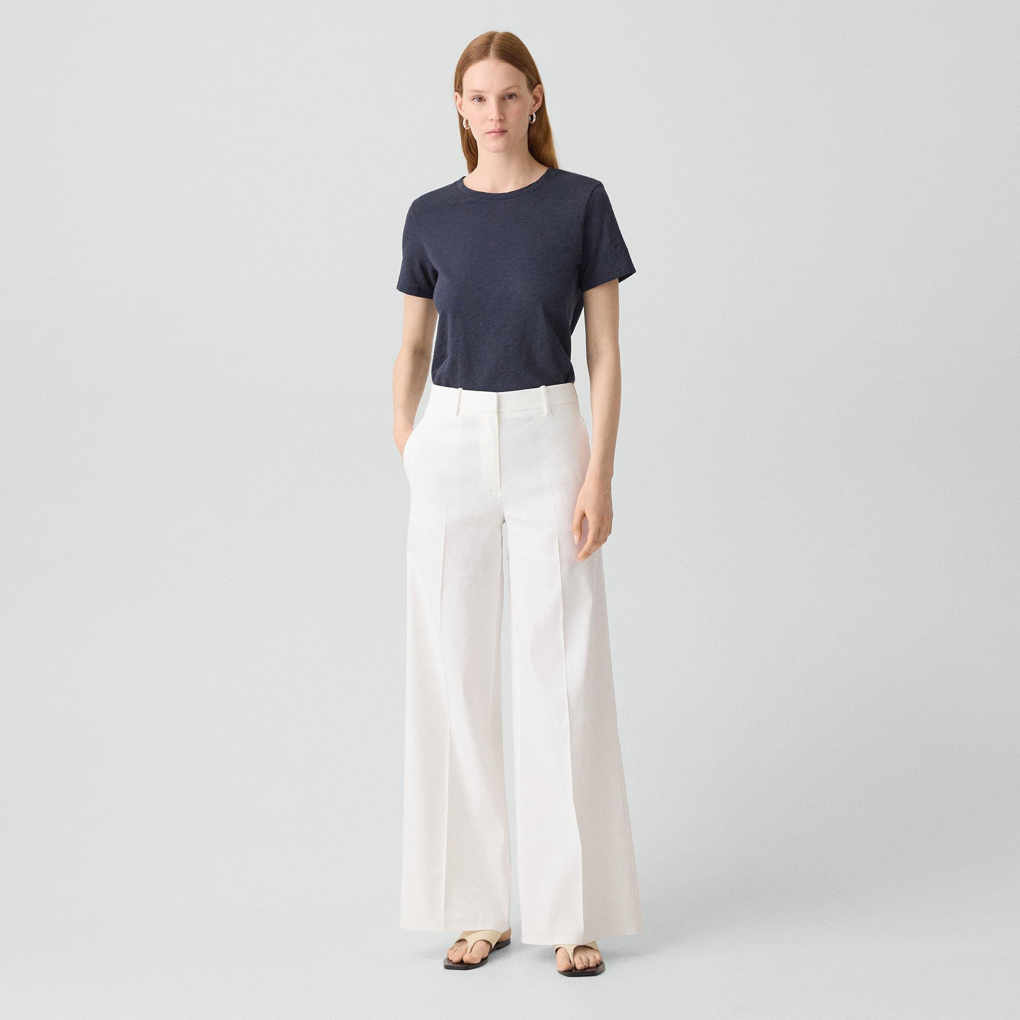 Wide-Leg Pant in Good Linen | Theory