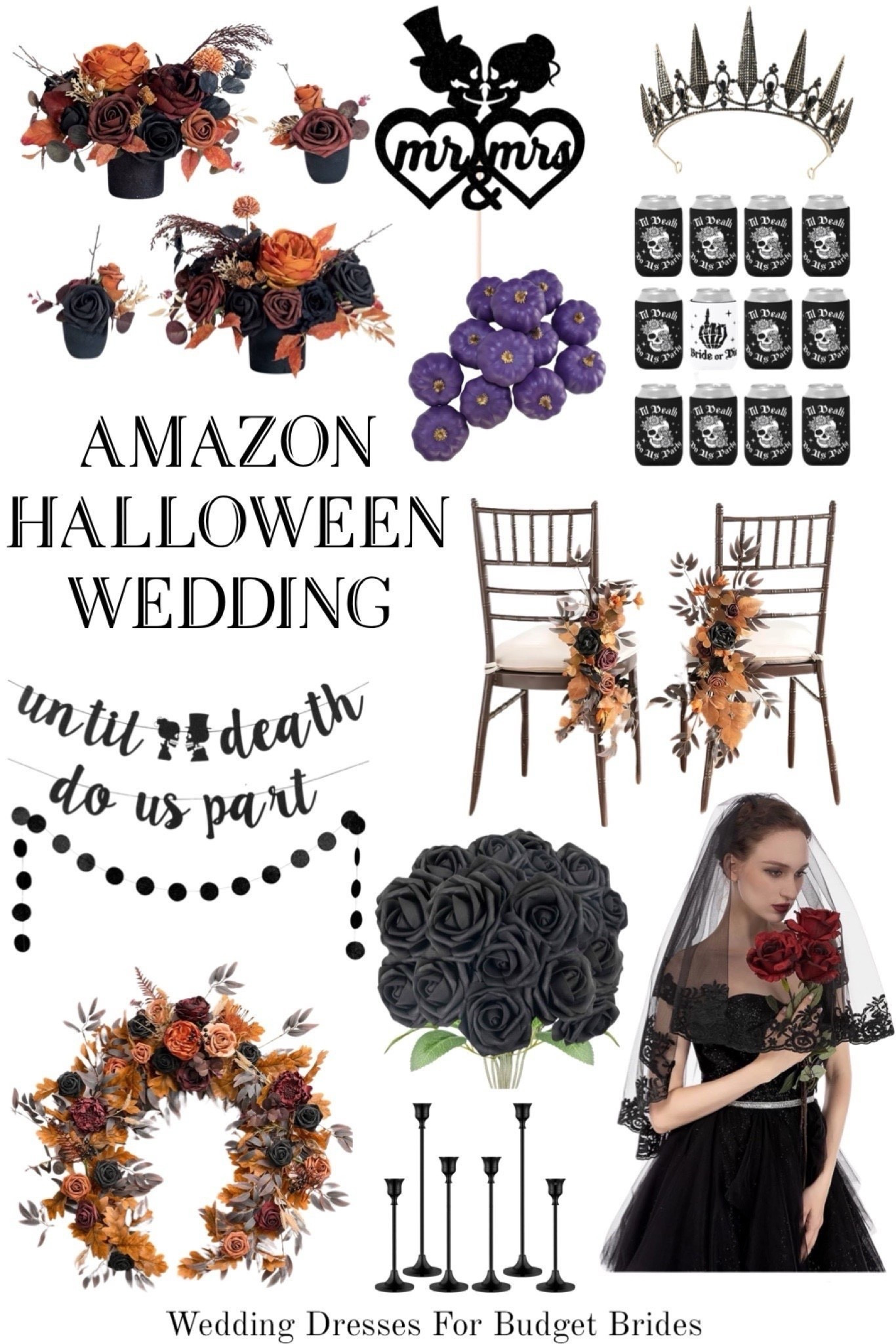 Affordable Halloween wedding ideas on Amazon.

#LTKSeasonal #LTKWedding