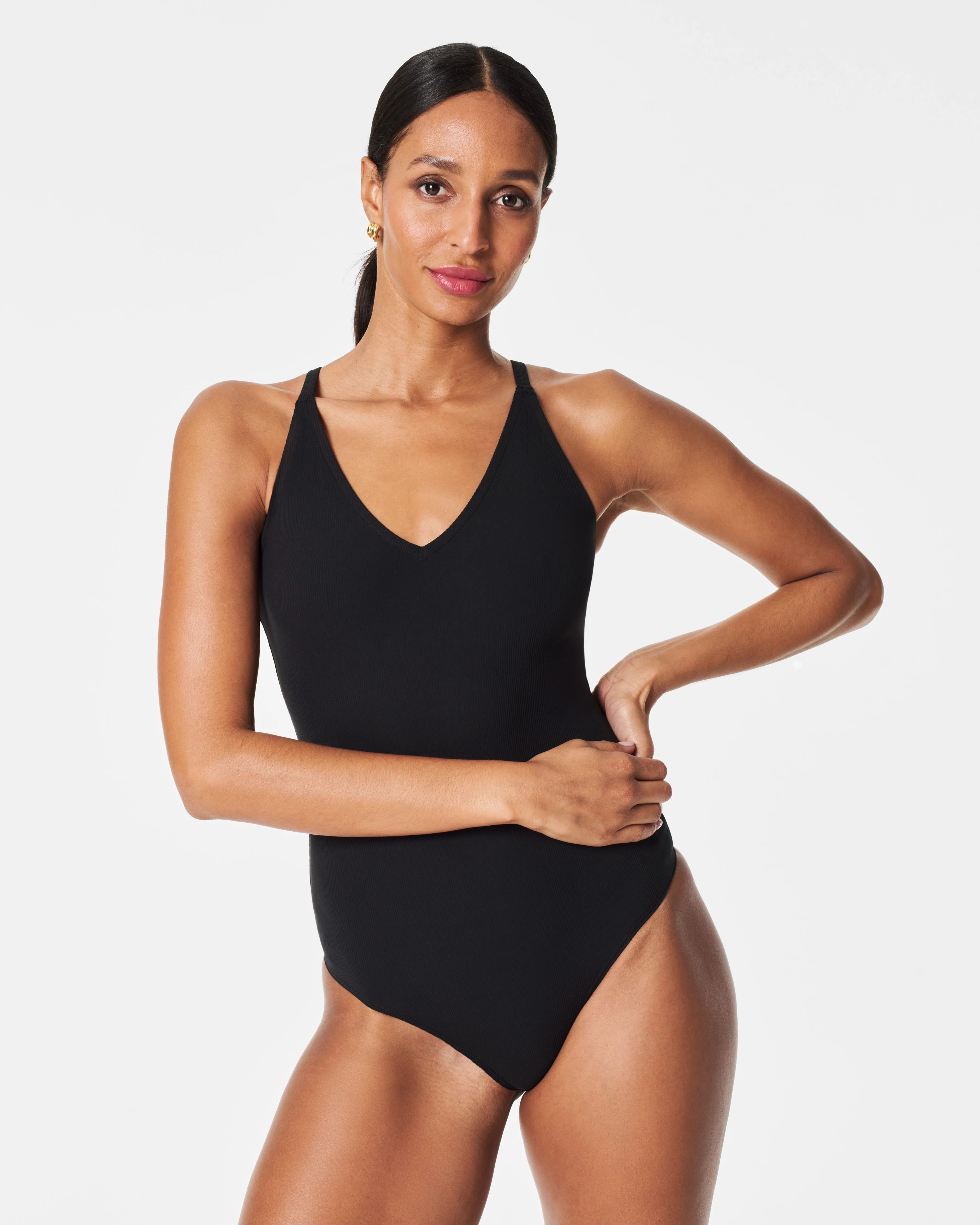 Suit Yourself V-Neck Ribbed Bodysuit | Spanx