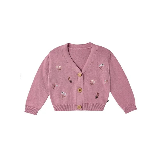 Modren Moments by Gerber Toddler Girl Embroidered Cardigan Sweater, 12 Months - 5T | Walmart (US)