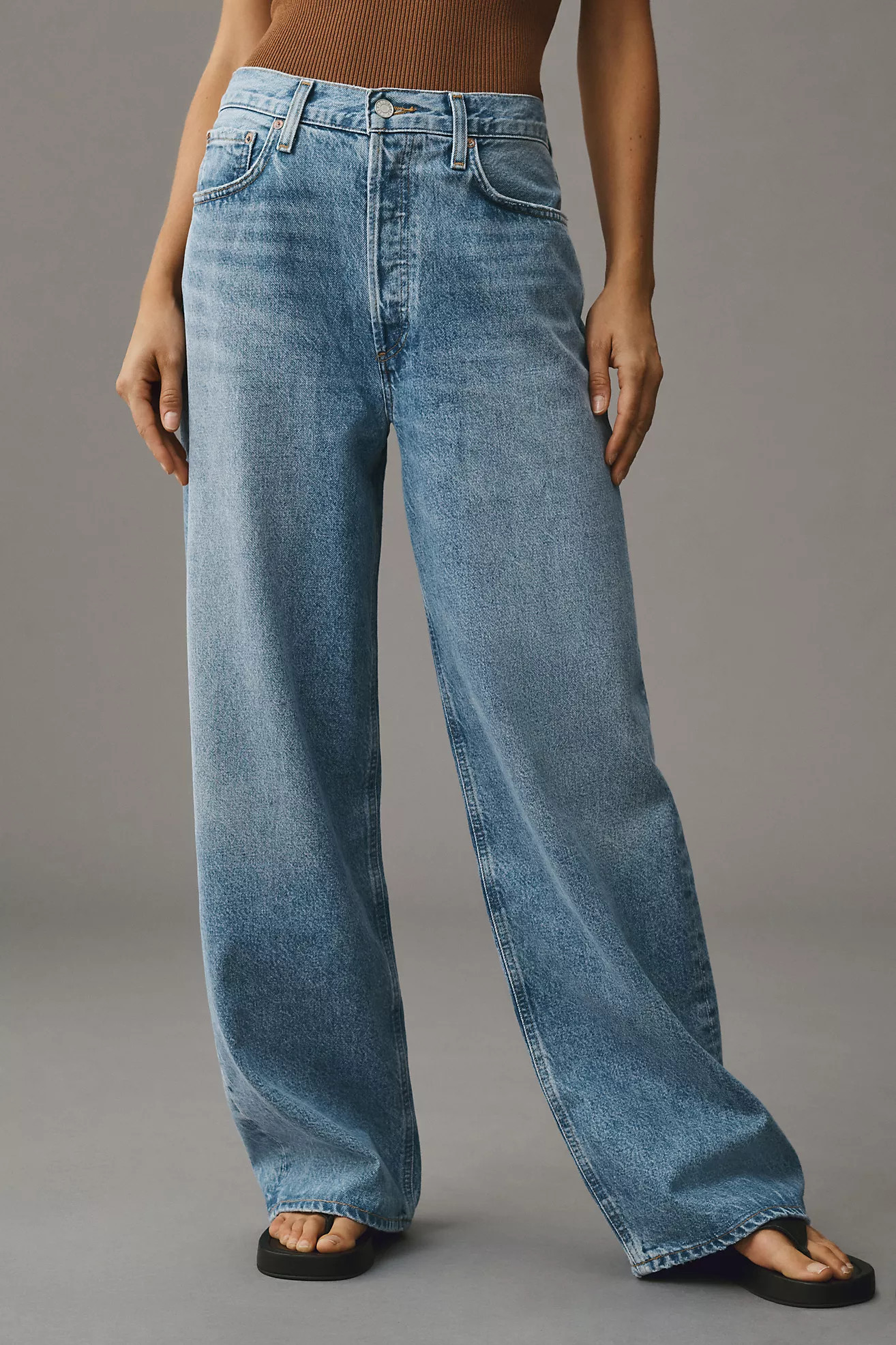 AGOLDE Low-Slung Baggy Jeans | Anthropologie (US)