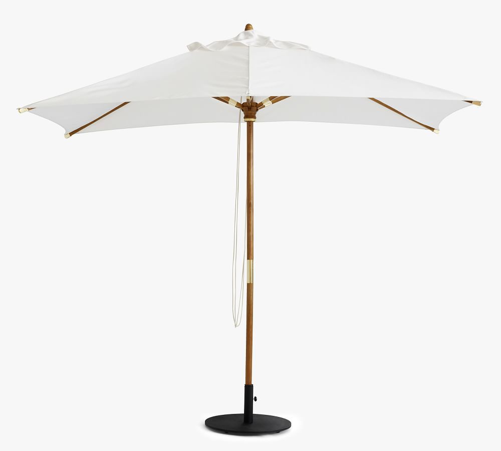 Premium 10' Rectangular Sunbrella® Outdoor Patio Umbrella – FSC® Teak Frame | Pottery Barn (US)