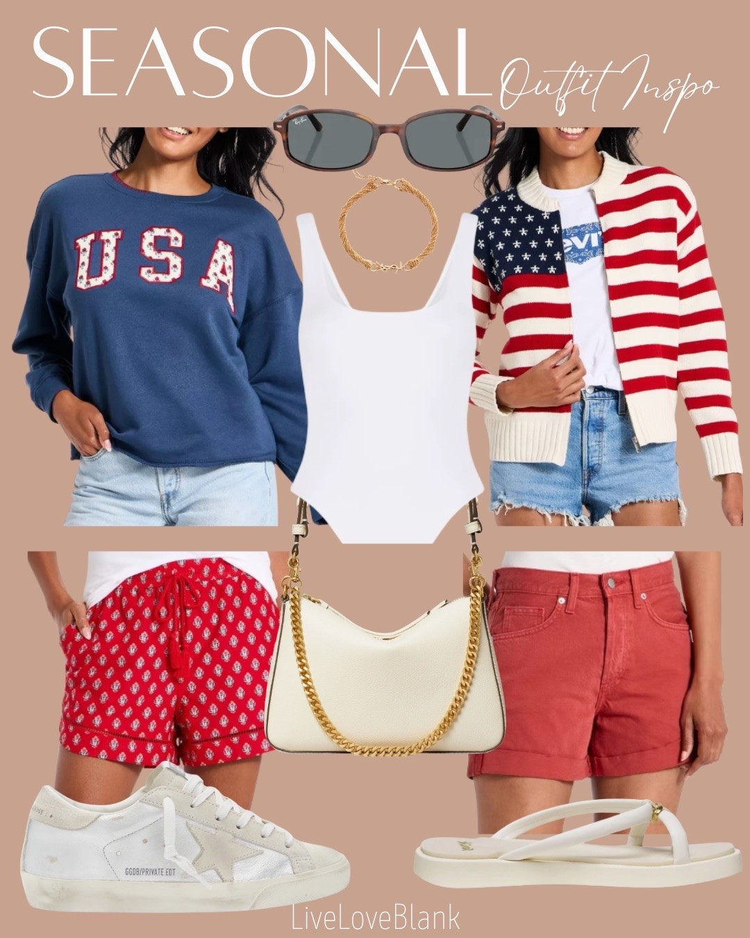 Seasonal outfits for her 
4th of July outfits
Summer outfits

#LTKSeasonal #LTKOver40 #LTKU