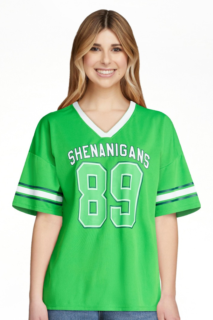 Saint Patrick's Day Women's Shenanigans Jersey with Short Sleeves from Holiday Time, Sizes XXS-XX... | Walmart (US)