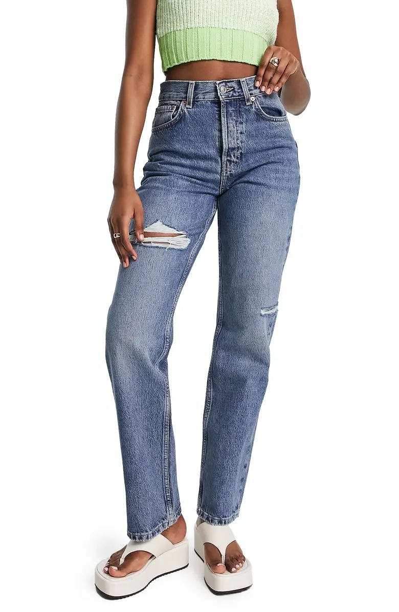 Brixton Ripped High Waist Dad Jeans | Nordstrom