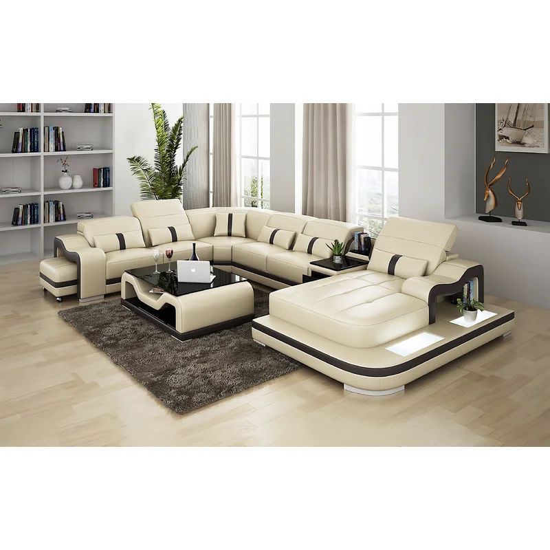 Leather Sectional | Wayfair North America
