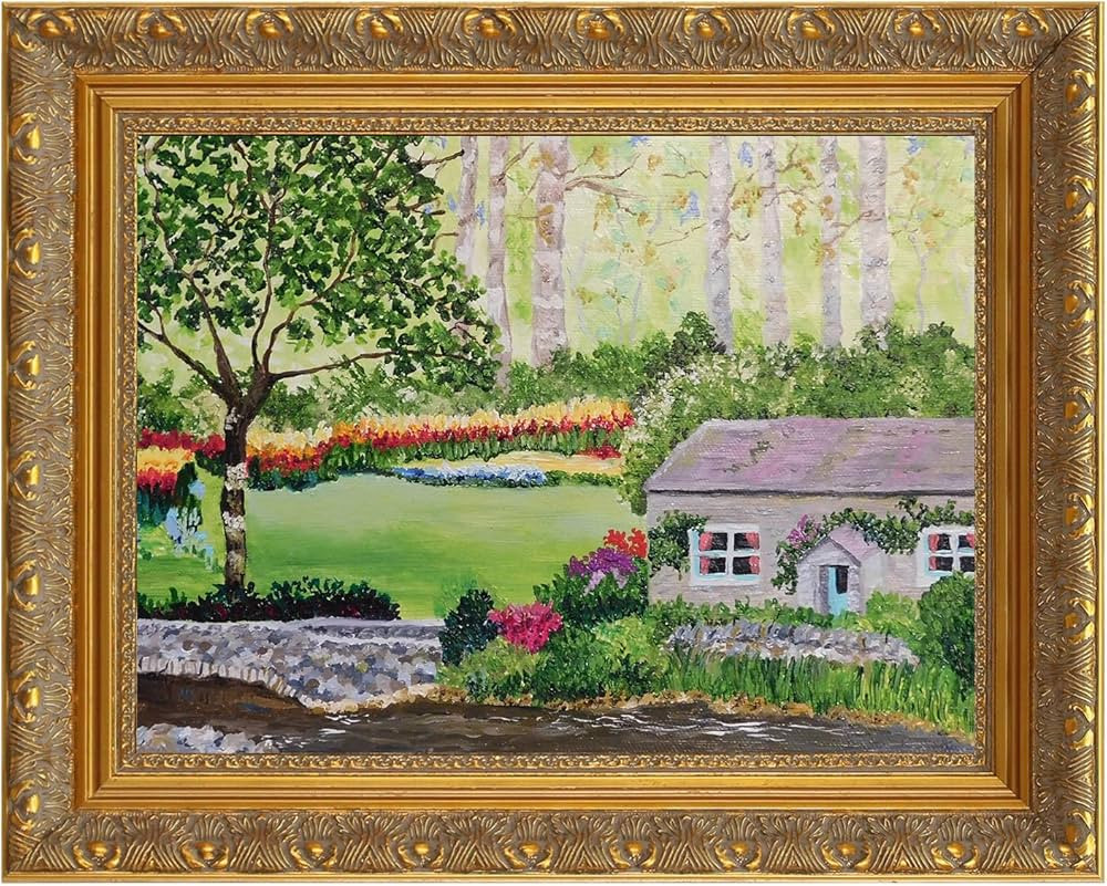 DIY Solid Wood Frame for 20x24 Canvas Painting, 2.4" Wide Gold Ornate Frame, Vertical or Horizont... | Amazon (US)