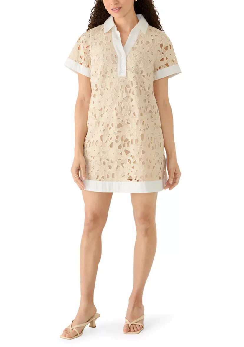 Petite Short Sleeve V-Neck Mini Dress | Belk