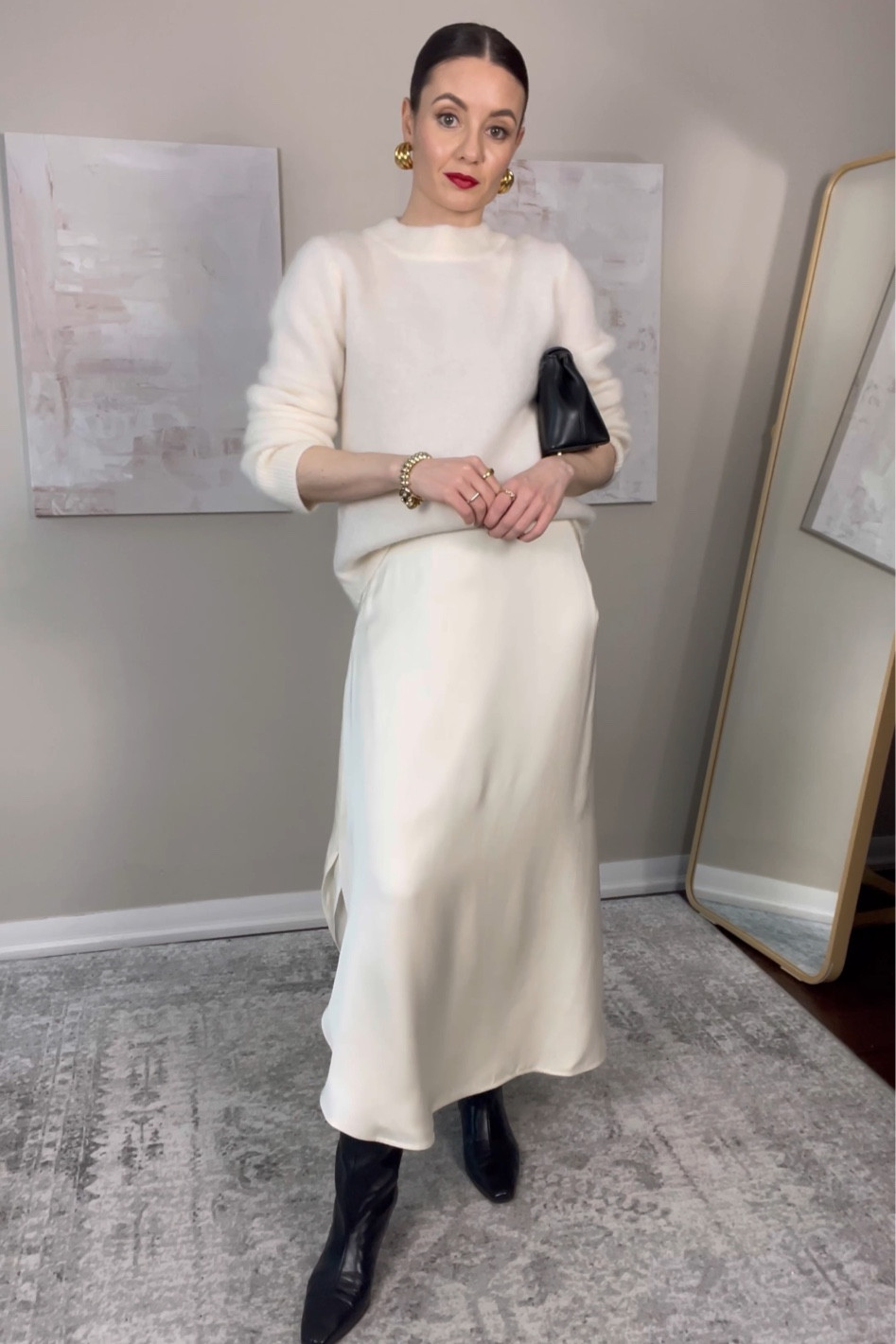 Chunky knit
Satin skirt
Slip skirt
Maxi skirt
Knee high boots


#LTKshoecrush #LTKfindsunder100 #LTKbeauty