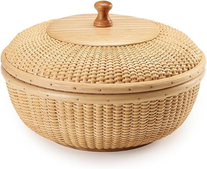 Teng Tian Basket Nantucket Basket Basket Tea Fruit Basket Handicraft Storage Basket Desktop Organ... | Amazon (US)