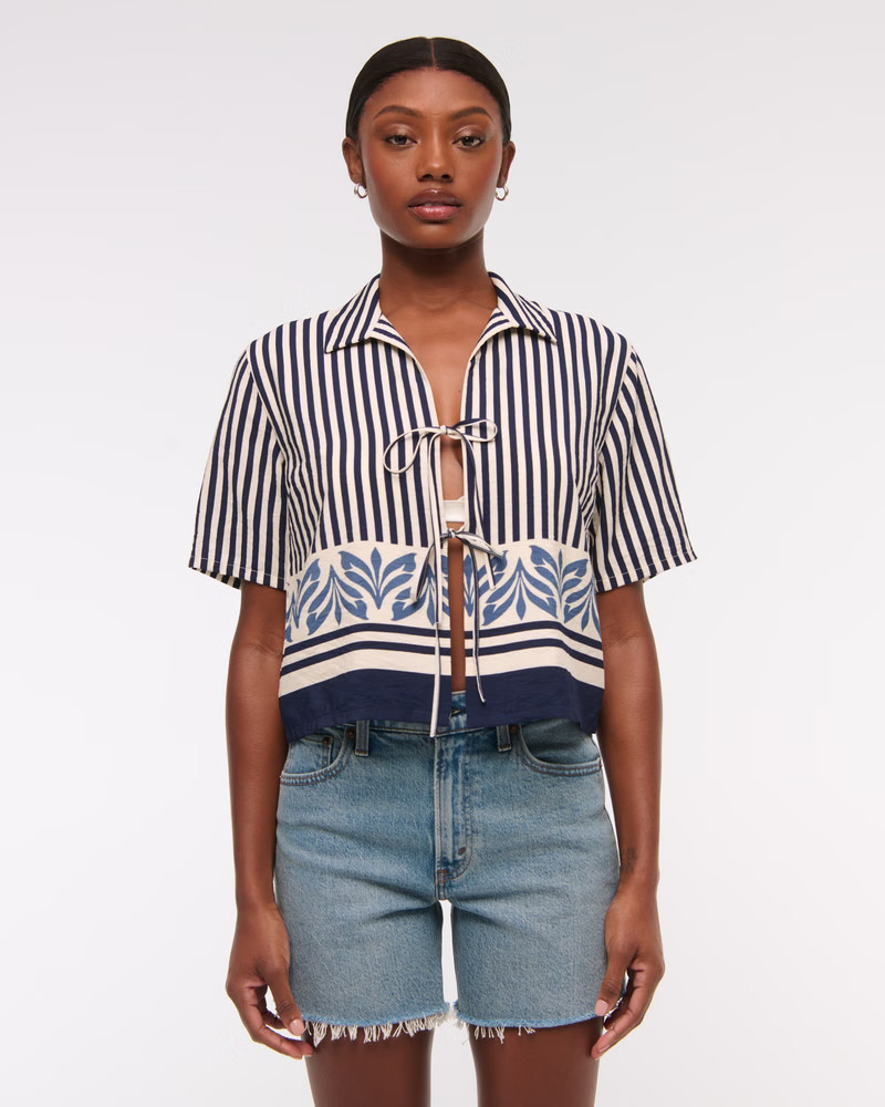 Tie-Front Top | Abercrombie & Fitch (US)