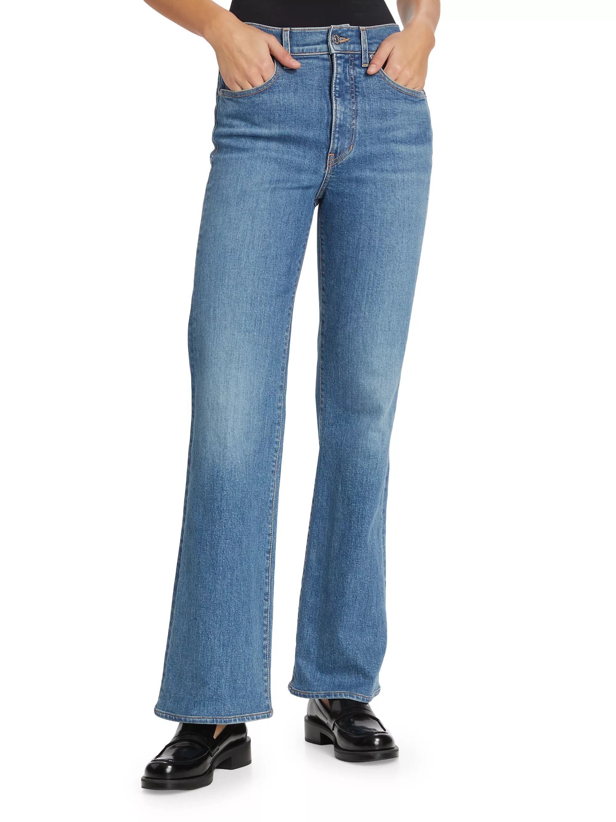 Crosbie High-Rise Slim Straight-Leg Jeans | Saks Fifth Avenue