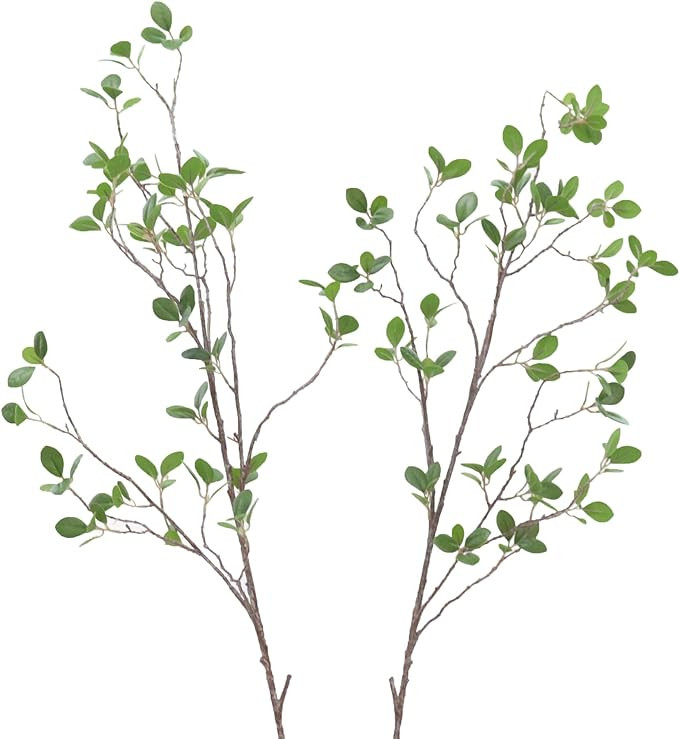 Artificial Tree Branches with Leaves for Decoration Faux Greenery Stems 2pcs 43.31 Inches | Amazon (US)