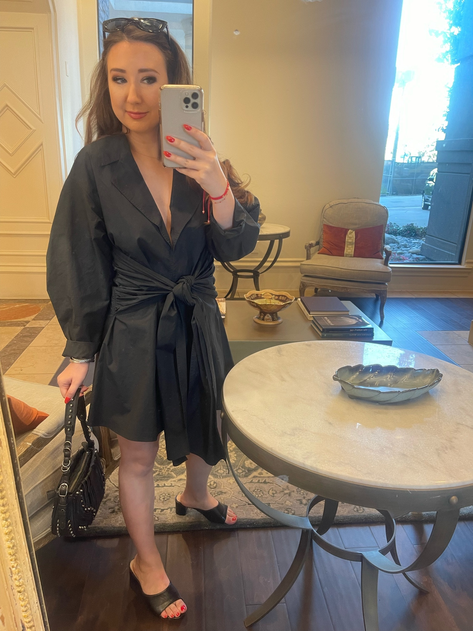 One of my favorite dresses! 

Cowgirl it up with a hat and boots 🤠 
Dress it up with heels for date night 😍
Universally flattering and versatile - It’s worth the splurge!!  