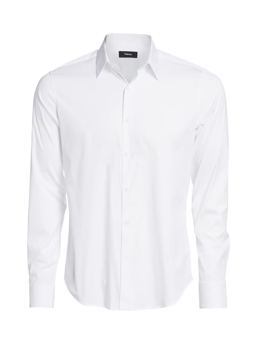 Sylvain Wealth Poplin Long-Sleeve Shirt | Saks Fifth Avenue