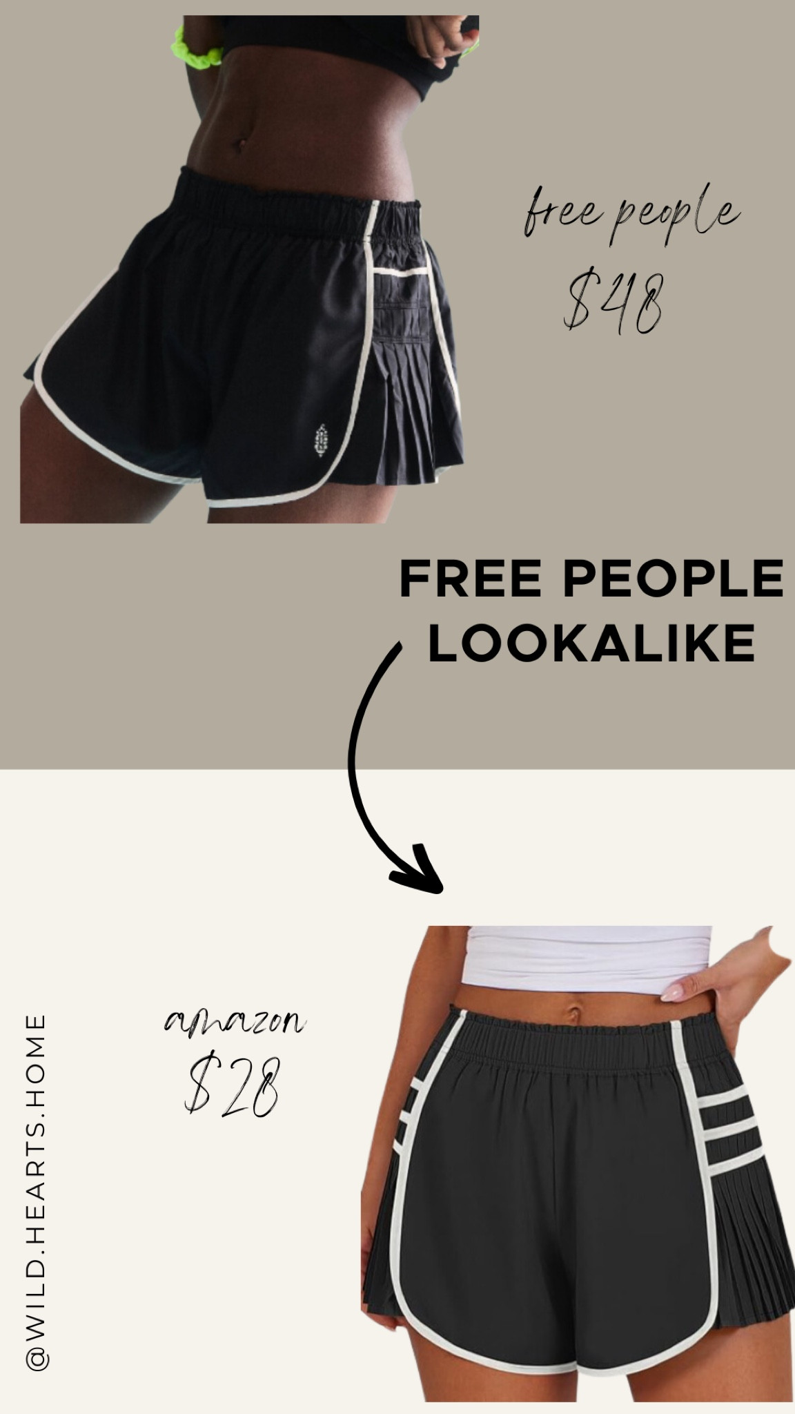 Free People Easy Tiger Shorts lookalike from Amazon! 

#LTKActive #LTKSeasonal #LTKFindsUnder50