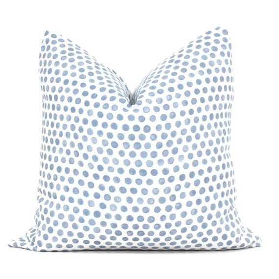Lisa Fine Light Blue Dots Decorative Pillow Cover 18x18 | Etsy | Etsy (US)