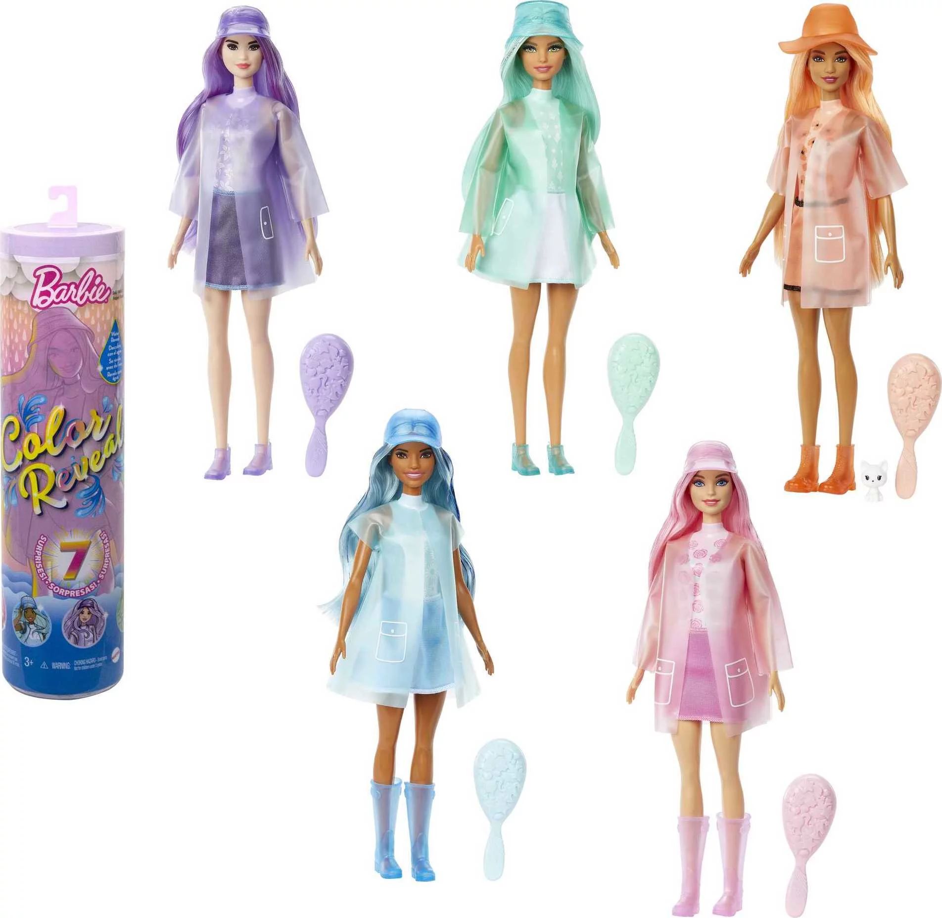 Barbie Color Reveal Doll, Sunshine and Sprinkles Series with 7 Surpises, Color-Change Transformat... | Walmart (US)