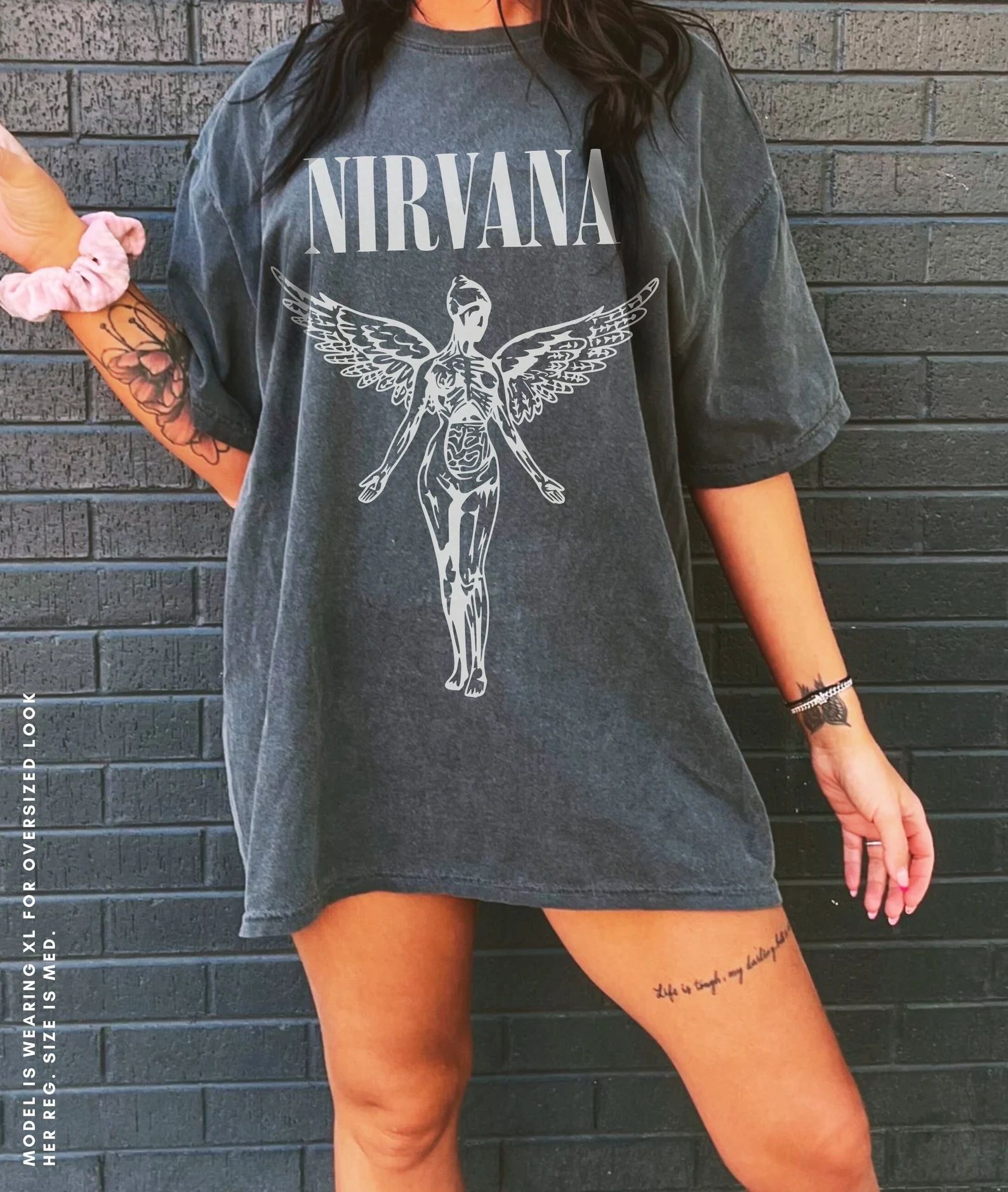 Nirvana Unisex Shirt Comfort Colors® Vintage Band Tee In Utero Nirvana Tour 90s Shirt Kurt Cobai... | Etsy (US)